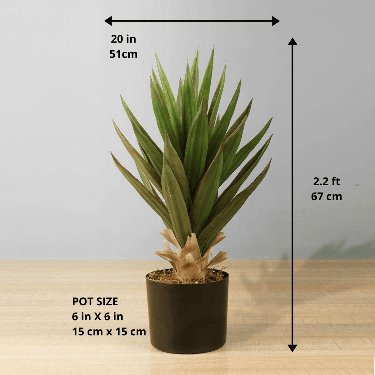 Plante artificielle Aloa Aloès en pot 50 cm