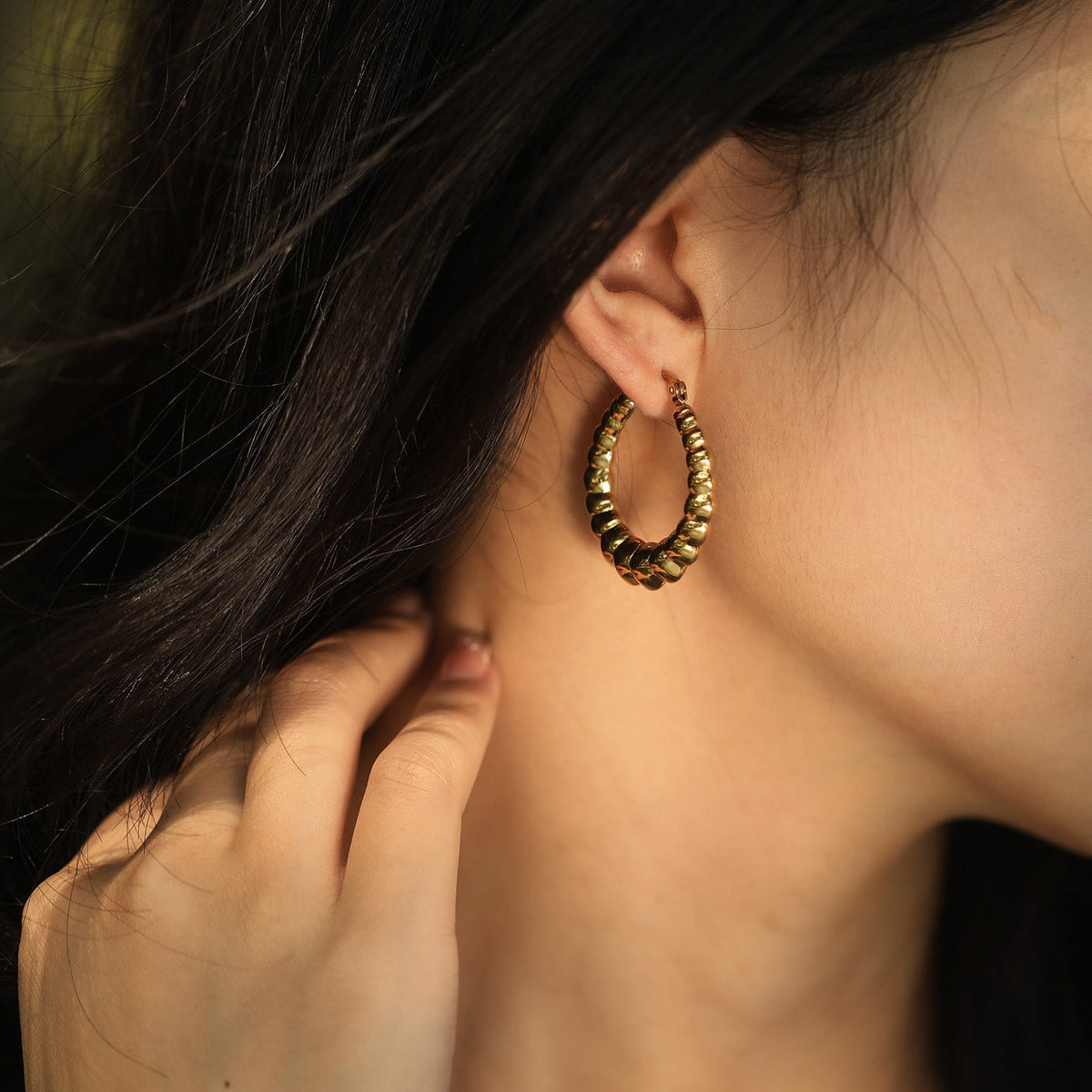 ANYA 72201G Croissant Hoops Gold