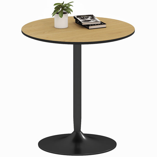 Avis 27.6" Modern Wooden Dining Table with Steel Base-Natural