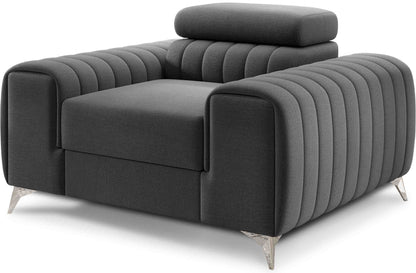 Laurence Modern Accent Chair - Dark Grey