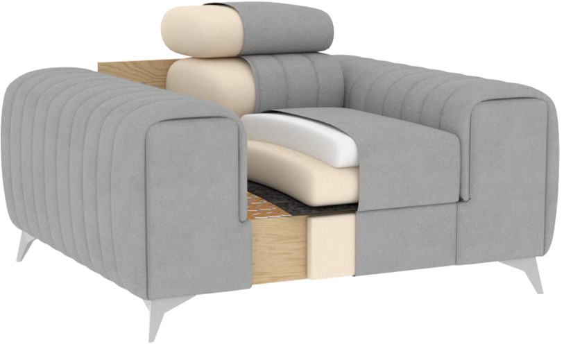 Laurence Modern Accent Chair - Beige