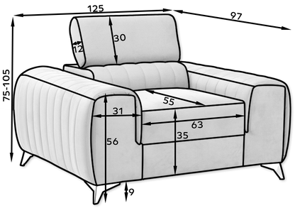 Laurence Modern Accent Chair - Beige