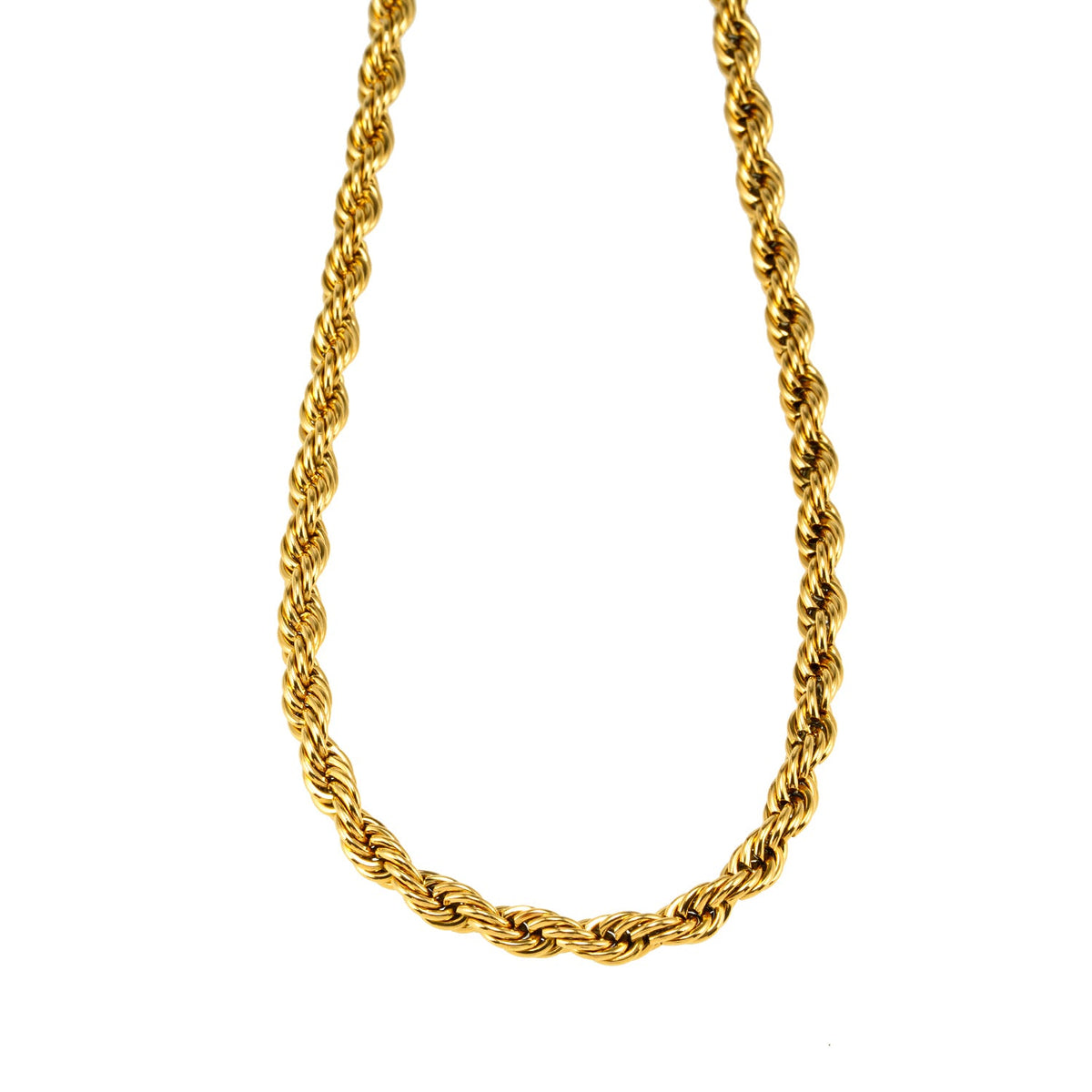 ARKELEY Gold : Collier texturé chaîne corde épaisse