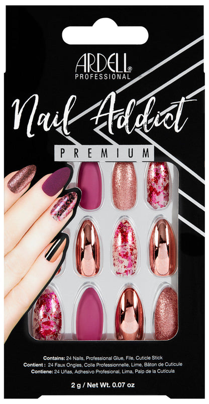 Ardel Nail Addict - Ongles roses chromés