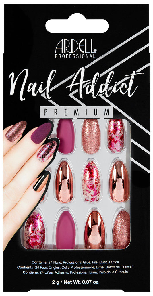 Ardel Nail Addict - Ongles roses chromés