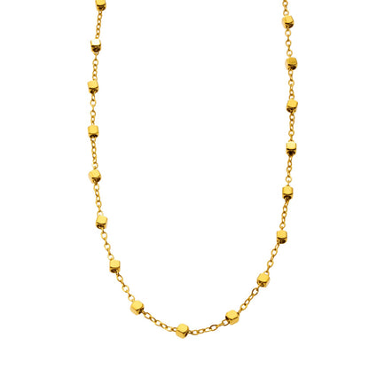 AUREOLE Gold: Essential Daily Chain with Delicate Square Beads