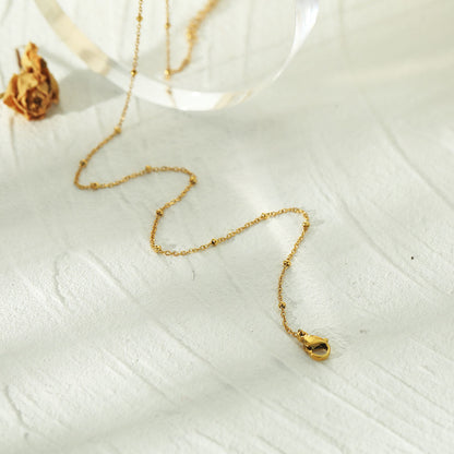 AVERY 20" Gold: Essential Daily Wear Beaded Gold Chain Necklace