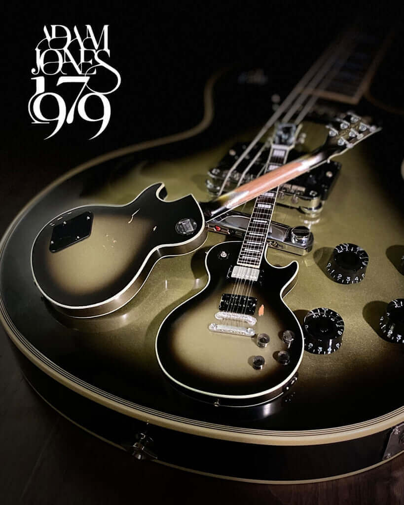 Adam Jones Les Paul Custom Antique Silverburst Miniature Guitar