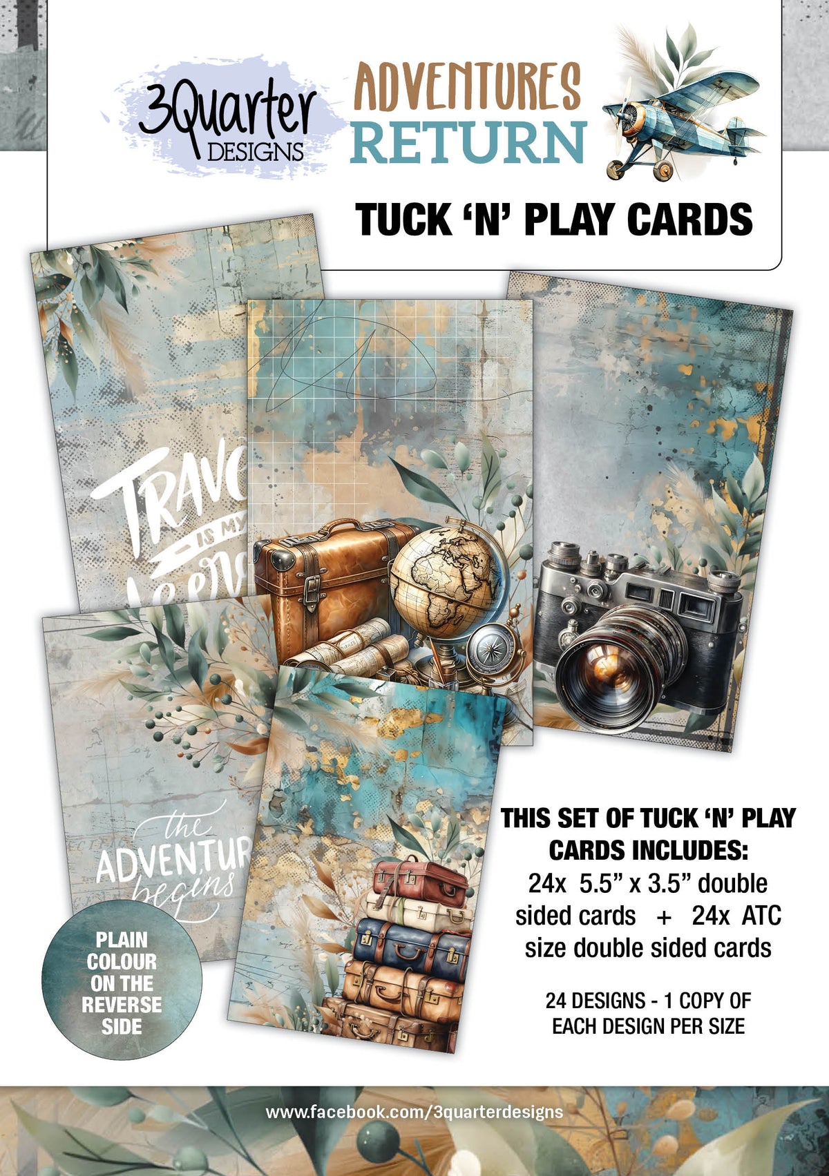 3Quarter Designs Adventures Return - Cartes Tuck N Play