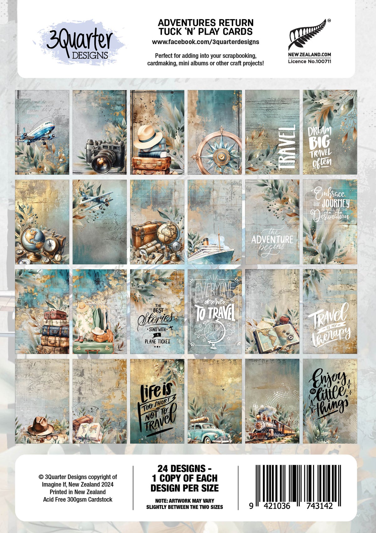 3Quarter Designs Adventures Return - Cartes Tuck N Play
