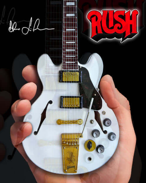Miniature de guitare Gibson Alpine White ES-355 Signature Alex Lifeson - Sous licence officielle
