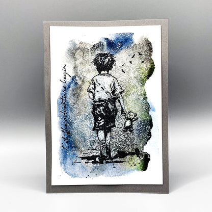 Let The Adventure Begin Pre Cut Rubber Stamp Set by Andy Skinner