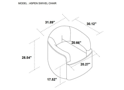 Fauteuil pivotant Aspen - Anthracite