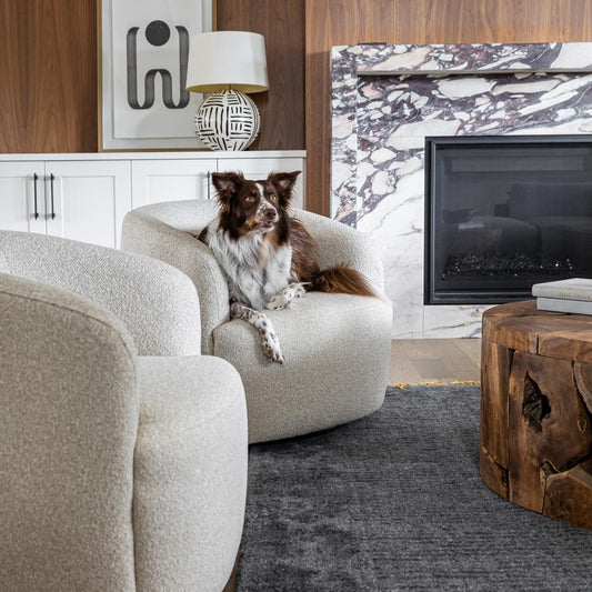 Aspen Swivel Chair - Beige Buff