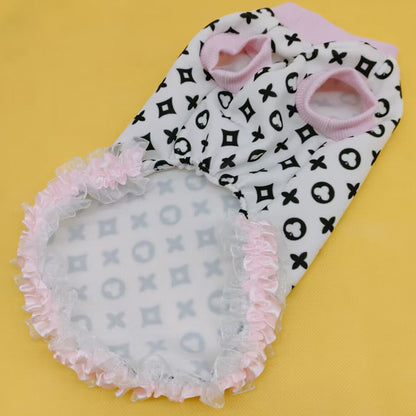 Robe pour chien Puppy Vuitawn – Tenue de luxe de style créateur pour chiens