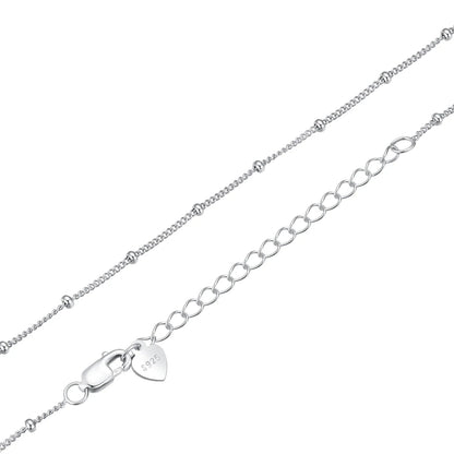 Timeless Elegance: 925 Sterling Silver Adjustable Necklace Chain For Women