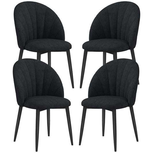 Skylar Modern Dining Chairs Set of 4-Black