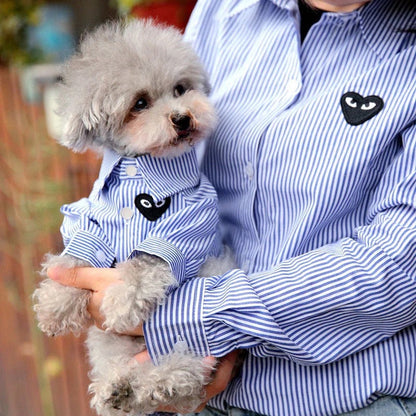 T-shirt Chien Coeurs dans les Yeux | Tenues Assorties Humain et Chien
