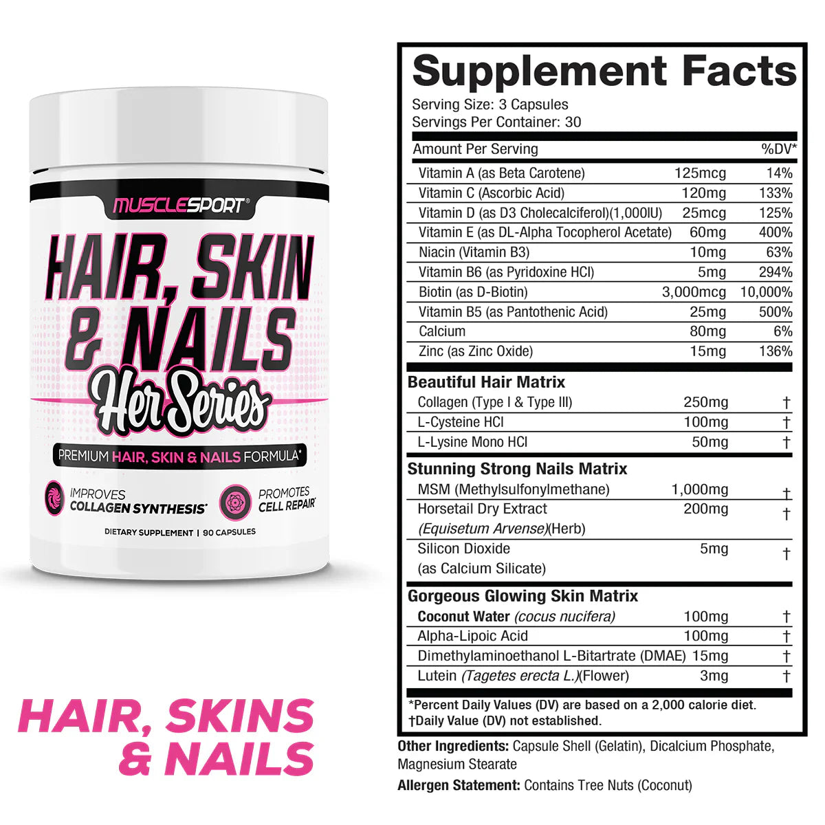 MuscleSport Hair, Skin & Nails