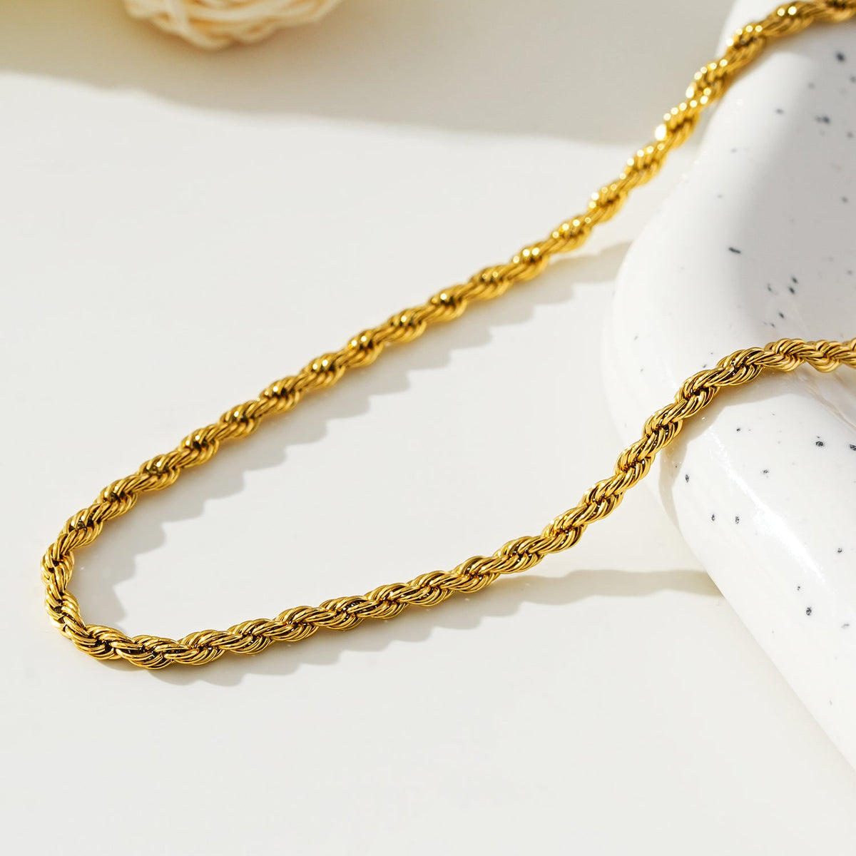 BALHAM Gold: Rope Chain Textured Necklace