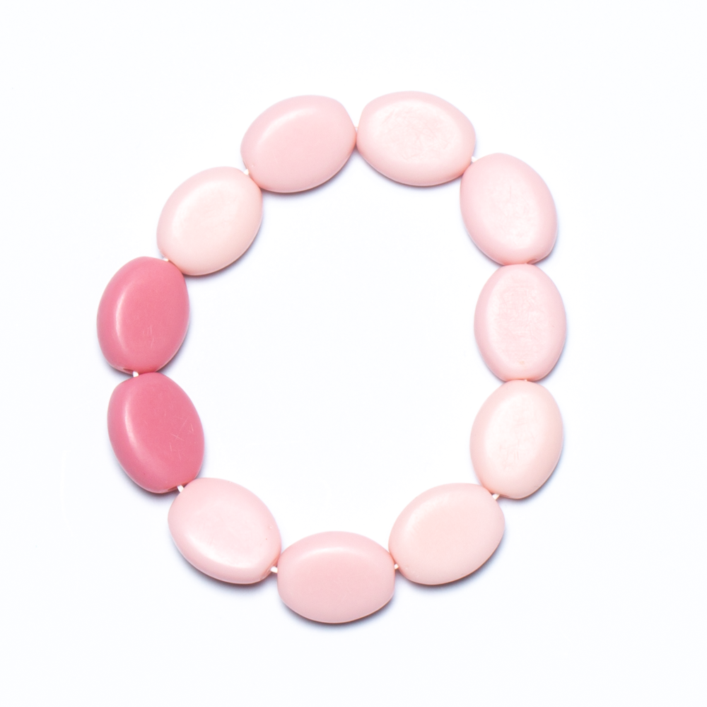 Bracelet élastique bicolore en résine