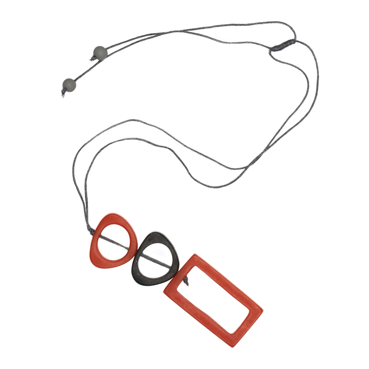 Pendentif rectangulaire en résine avec anneau