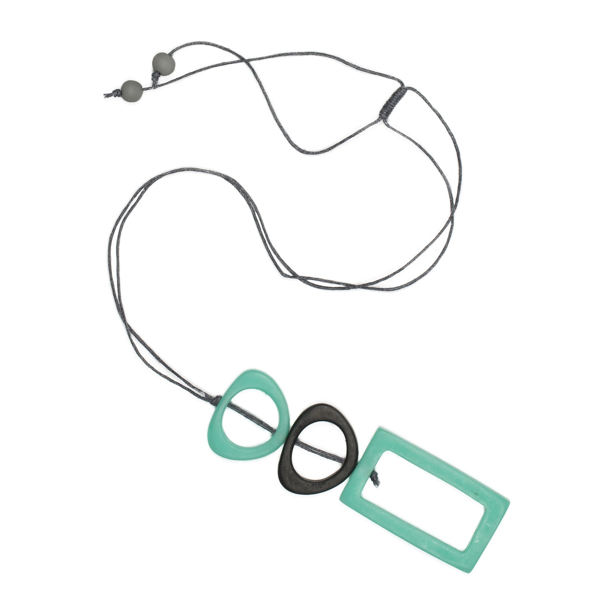 Pendentif rectangulaire en résine avec anneau