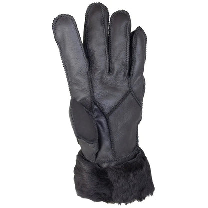 Gants femme en peau de mouton mérinos, cousus main, noirs, BOL