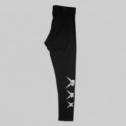 BOL Women's Rhinestone Skull Leggings
