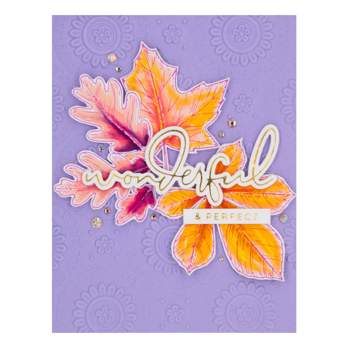 Plaque de presse et matrices Feuilles d'automne de la collection BetterPress Automne