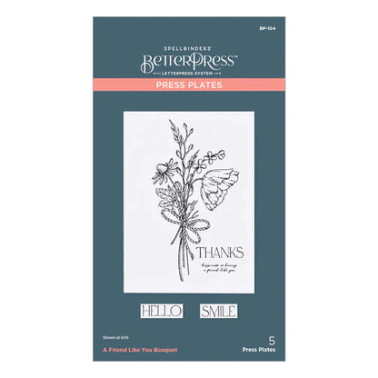 A Friend Like You Bouquet Press Plate from the Pressed Posies Collection