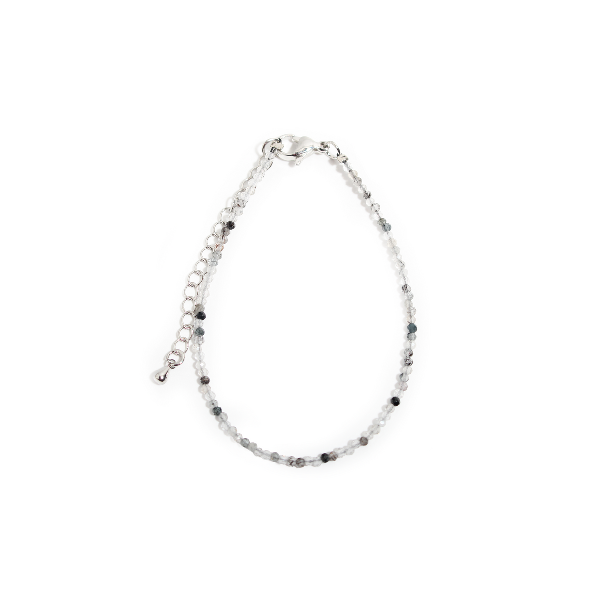 Tourmalinated Quartz Bracelet - 2-3mm