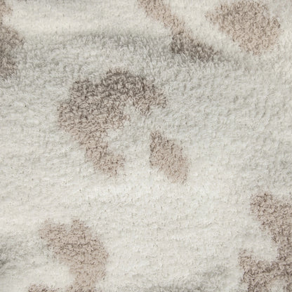 Couverture enfant imprimée vache beige rougissant et blanc