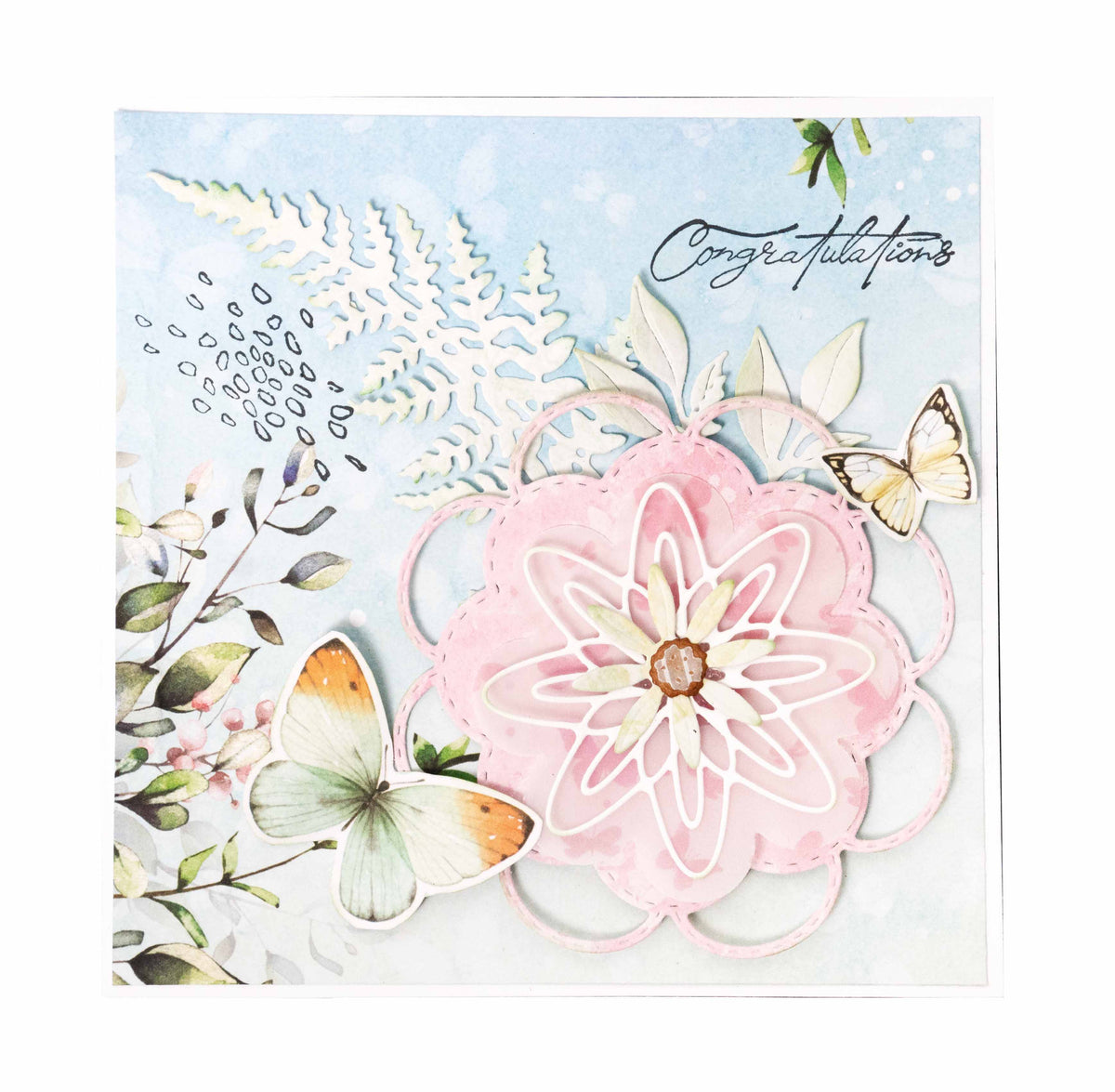 SL Matrices de découpe Shaker Étiquettes Papillon Fleuri 93x143x1mm 11 pcs n°482
