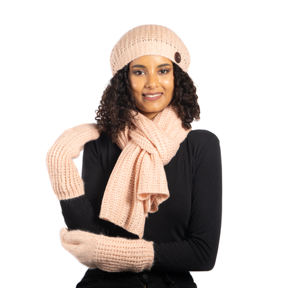 Simple Knit Hat With Button