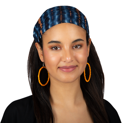 Bandana Tie-Dye – Bleu et Or