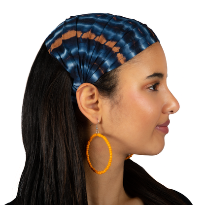 Bandana Tie-Dye – Bleu et Or