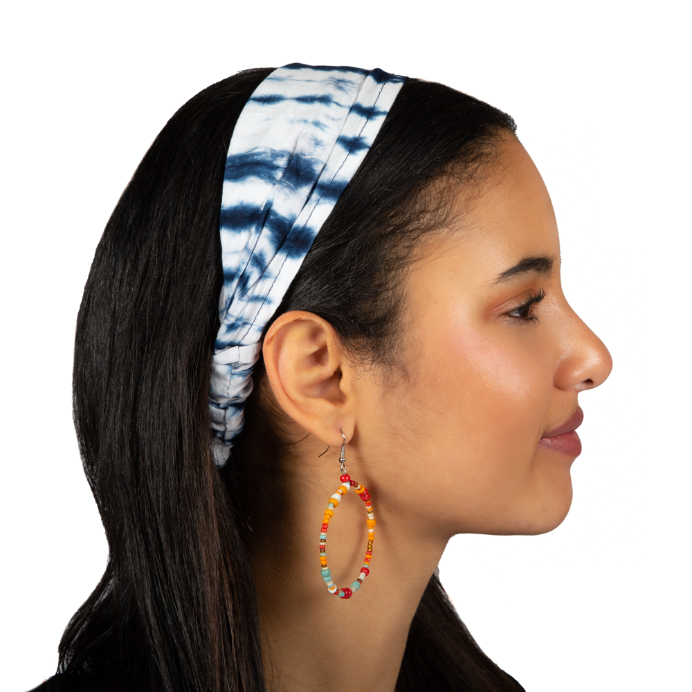 Bandana Tie-Dye - Bleu et Blanc