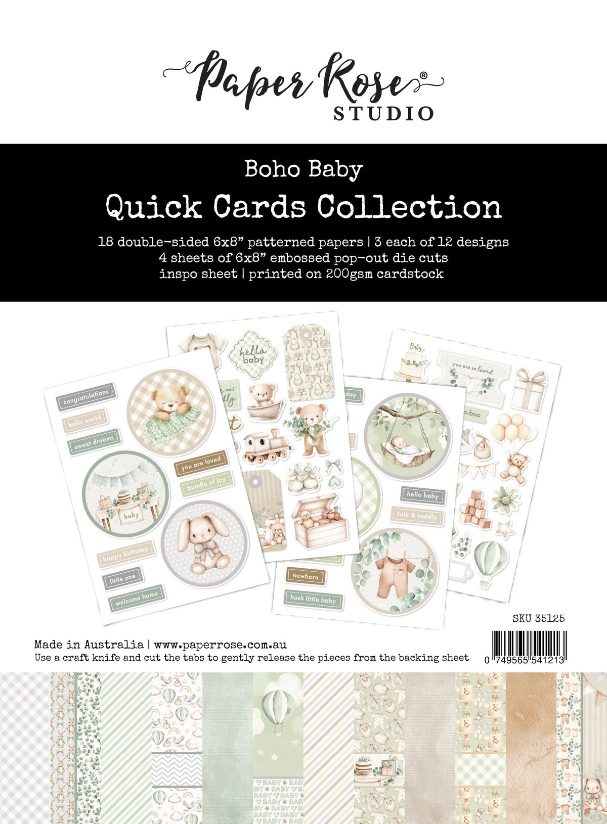 Collection de cartes rapides Bébé bohème 35125