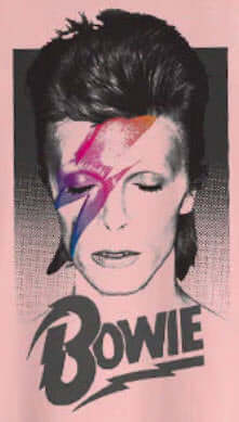 David Bowie Ziggy T-Shirt (Light Pink)