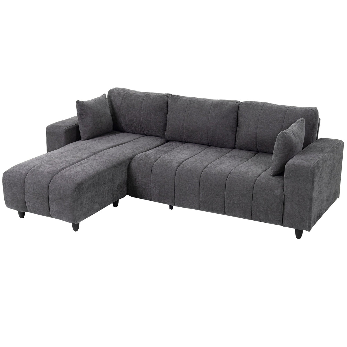 Sectionnel réversible Wilshere avec méridienne modulable - Gris