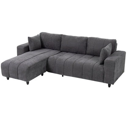 Sectionnel réversible Wilshere avec méridienne modulable - Gris