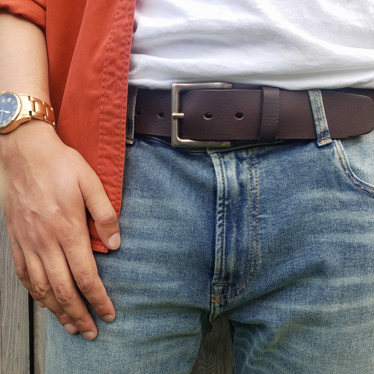 The Long Haul Belt - Brown Classic 100% Full-Grain Leather Belt
