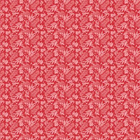 Riley Blake Floral Gardens Feuilles Rouge C14365R-RED