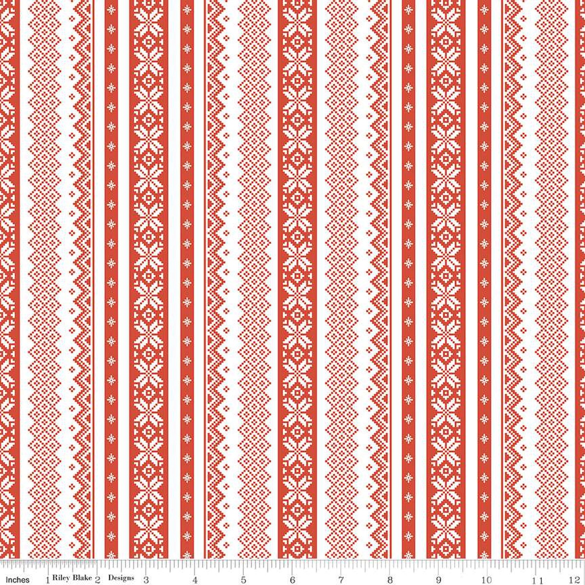 Riley Blake - Corinne Wells - Ski Hill - Sweater White/Red - C14773-WHITE