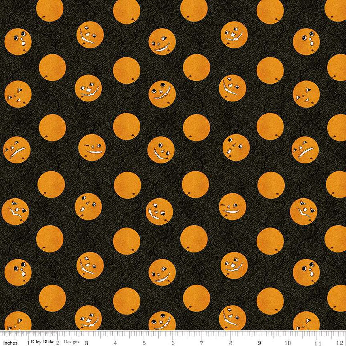 Riley Blake - Costume Maker's Acte II - Ballons Jack-o'-lantern Noir - C16007-BLACK