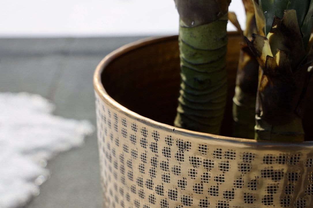 Bertooo - Cache-pot Mid-Century en laiton