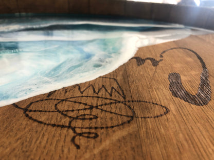 Vagues océaniques en tonneau de vin