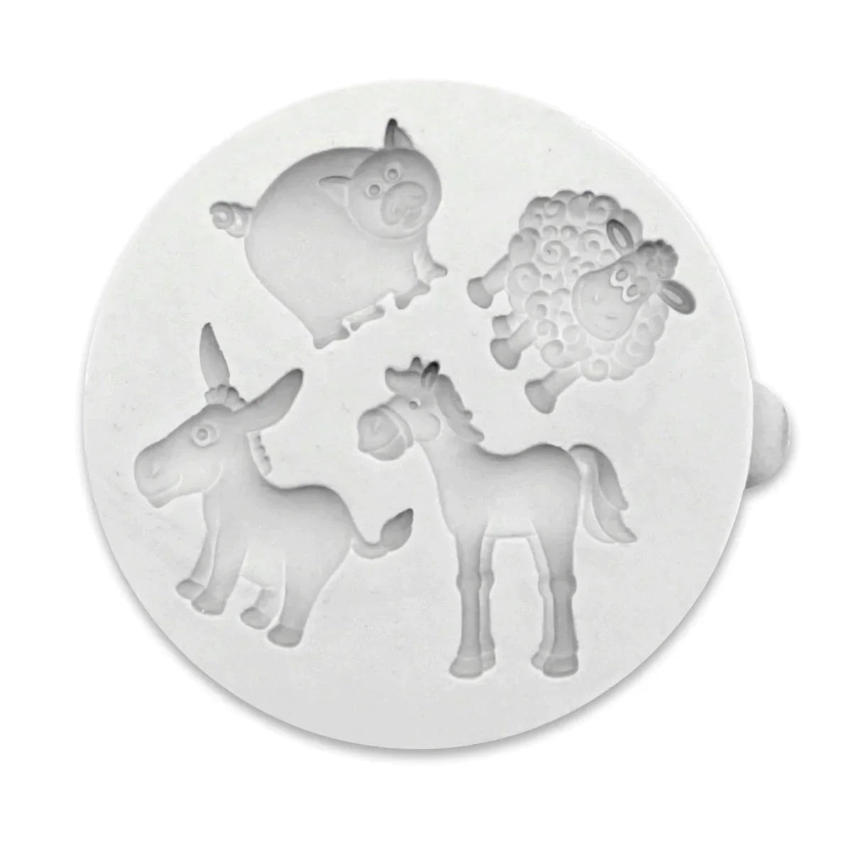 Moule en silicone Animaux de la ferme miniatures
