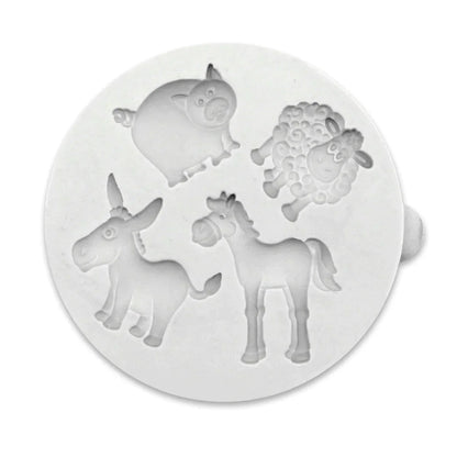 Moule en silicone Animaux de la ferme miniatures